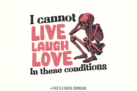 I Can't Live Laugh Love PNG, an Illustration by SharpMarketplace