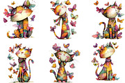 Whimsical Cat Clipart, an Illustration by DreamArtGraphic (Thumbnail 3 of 3)