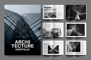 Architecture portfolio design, a Brochure Template by ContestDesign