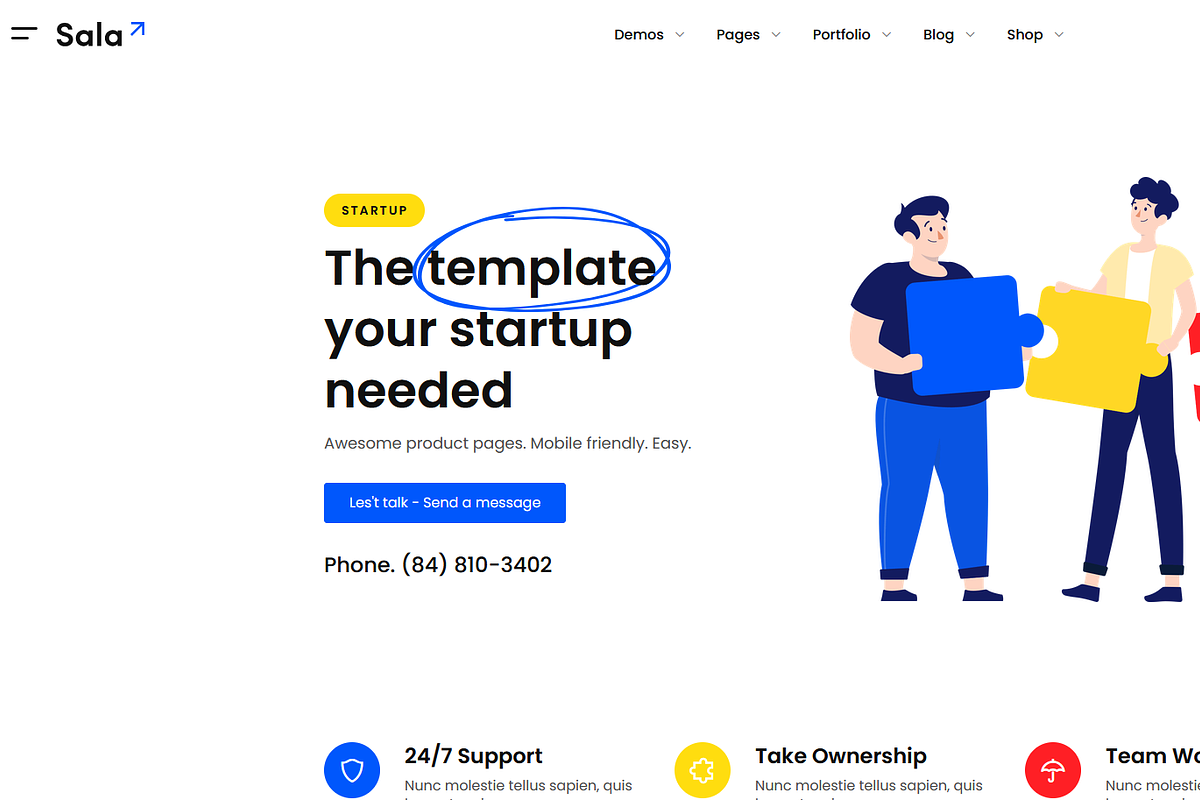 Sala - IT Services NextJS Template, a React Template by AliThemes (Photo 2 of 2)