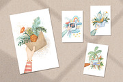 Hand And Gift Silent Greeting Card, a Card Template by RabbitAndPencil (Thumbnail 2 of 7)