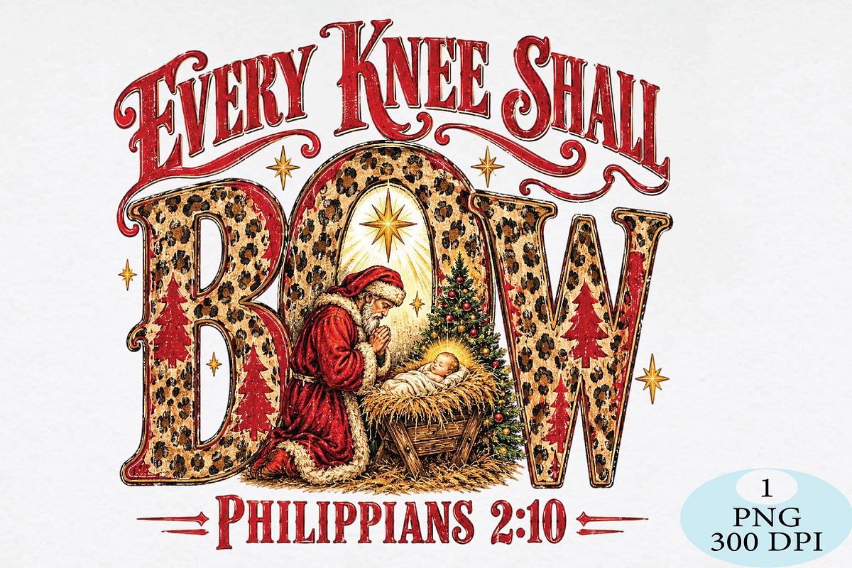 Every Knee Shall Bow PNG, a Seasonal Illustration by Daily.Designs (Photo 1 of 5)
