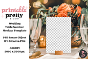 Champagne Table Number PSD Mockup, a Product Mockup by Printable Pretty Studio (Thumbnail 2 of 10)