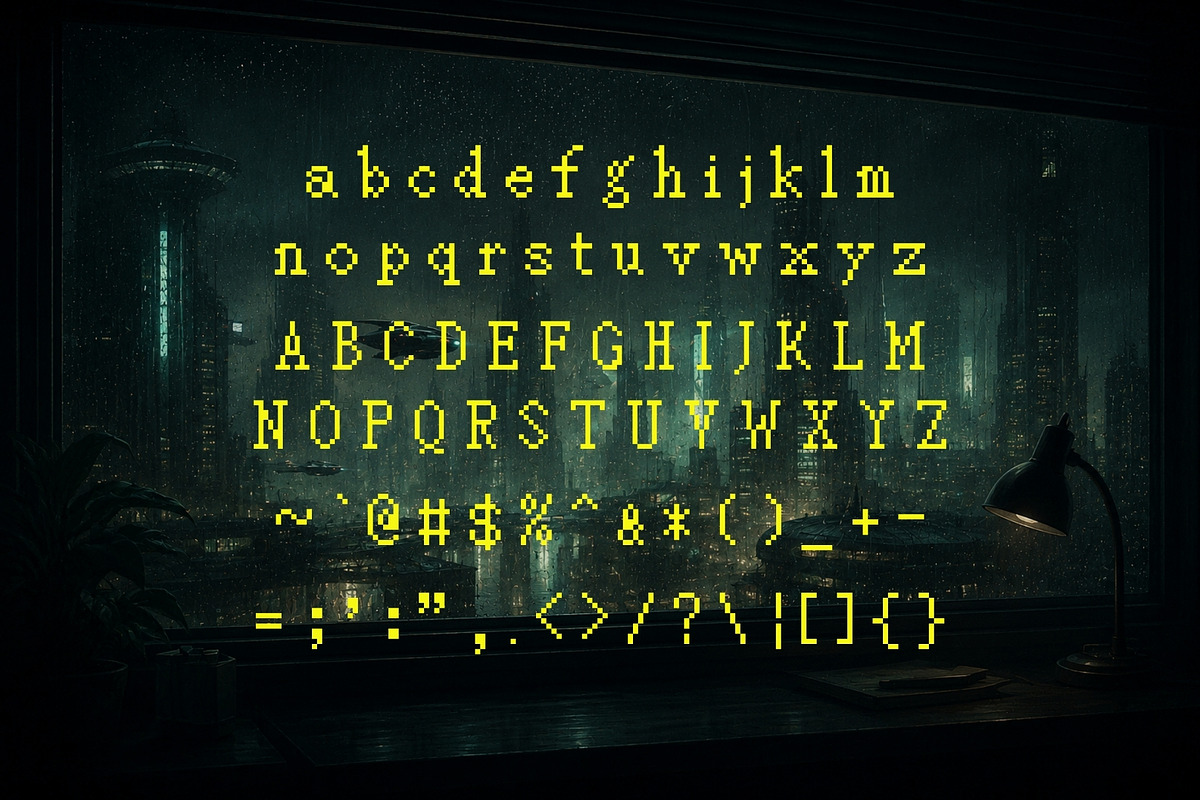 Terminal Serif - Y2K Pixel Typeface, a Serif Font by HipFonts (Photo 2 of 8)