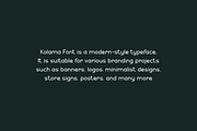 Kolama - Modern Clean Font, a Sans Serif Font by QR Design Studio (Thumbnail 5 of 8)