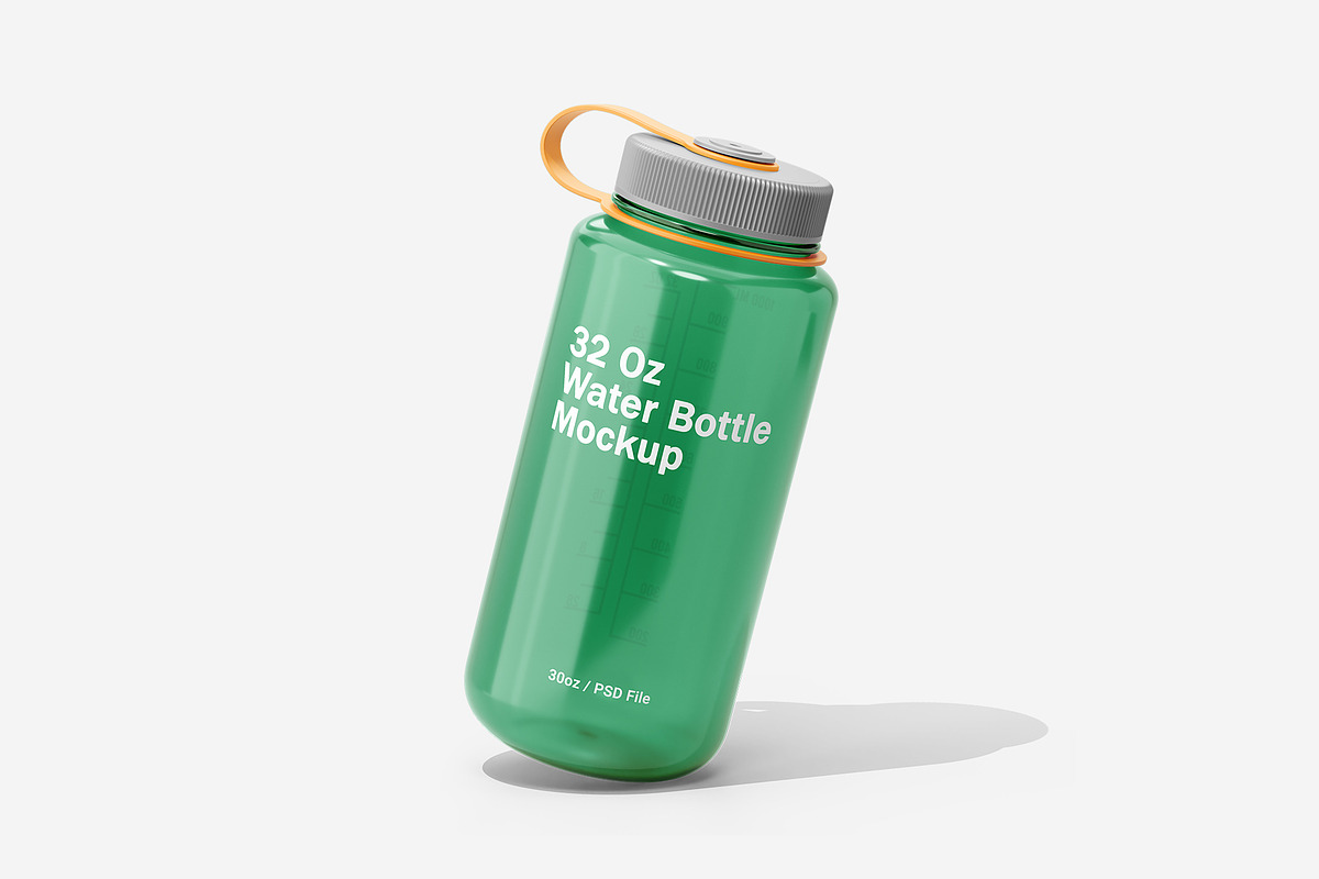 Wide Mouth Water Bottle Mockup, a Packaging Mockup by Akebareee (Photo 1 of 3)