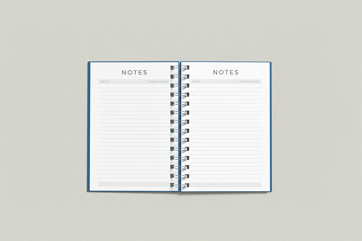 A5 Spiral Notebook Mockup, a Print Template by rahmatmoscae (Photo 9 of 12)