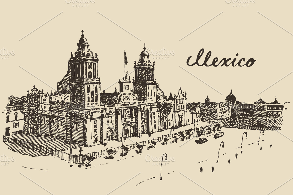 Mexico City Metropolitan Cathedral, an Illustration by TheMountBirdStudio