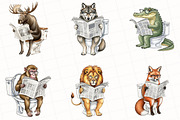 Quirky Animals Sublimation Clipart, an Illustration by OK Design (Thumbnail 4 of 5)