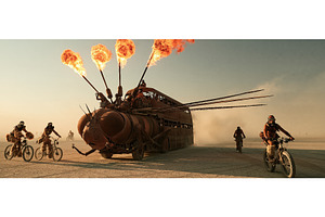 Apocalyptic FireBreathing Art Car, an Industrial Photo by piter.goskov