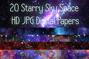 20 Starry Sky Space HD JPG, a Background Graphic by Kseniya-Omega (Thumbnail 1 of 7)