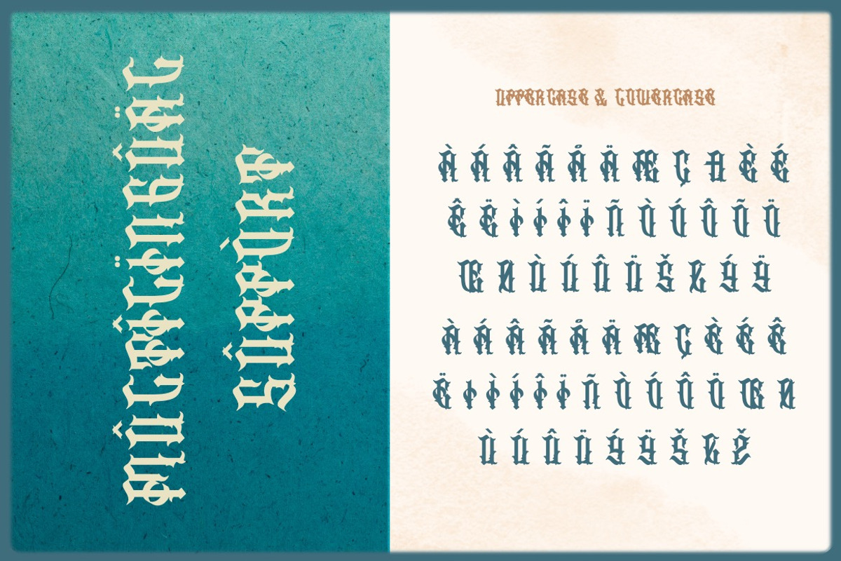 Swarotty - Modern Blackletter Font, a Blackletter Font by Dhabee (Photo 5 of 15)