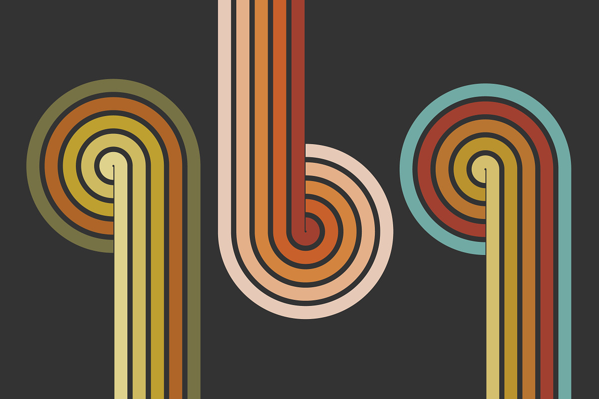 Retro Rainbow Stripes, an Object Graphic by Stellen Design (Photo 14 of 23)