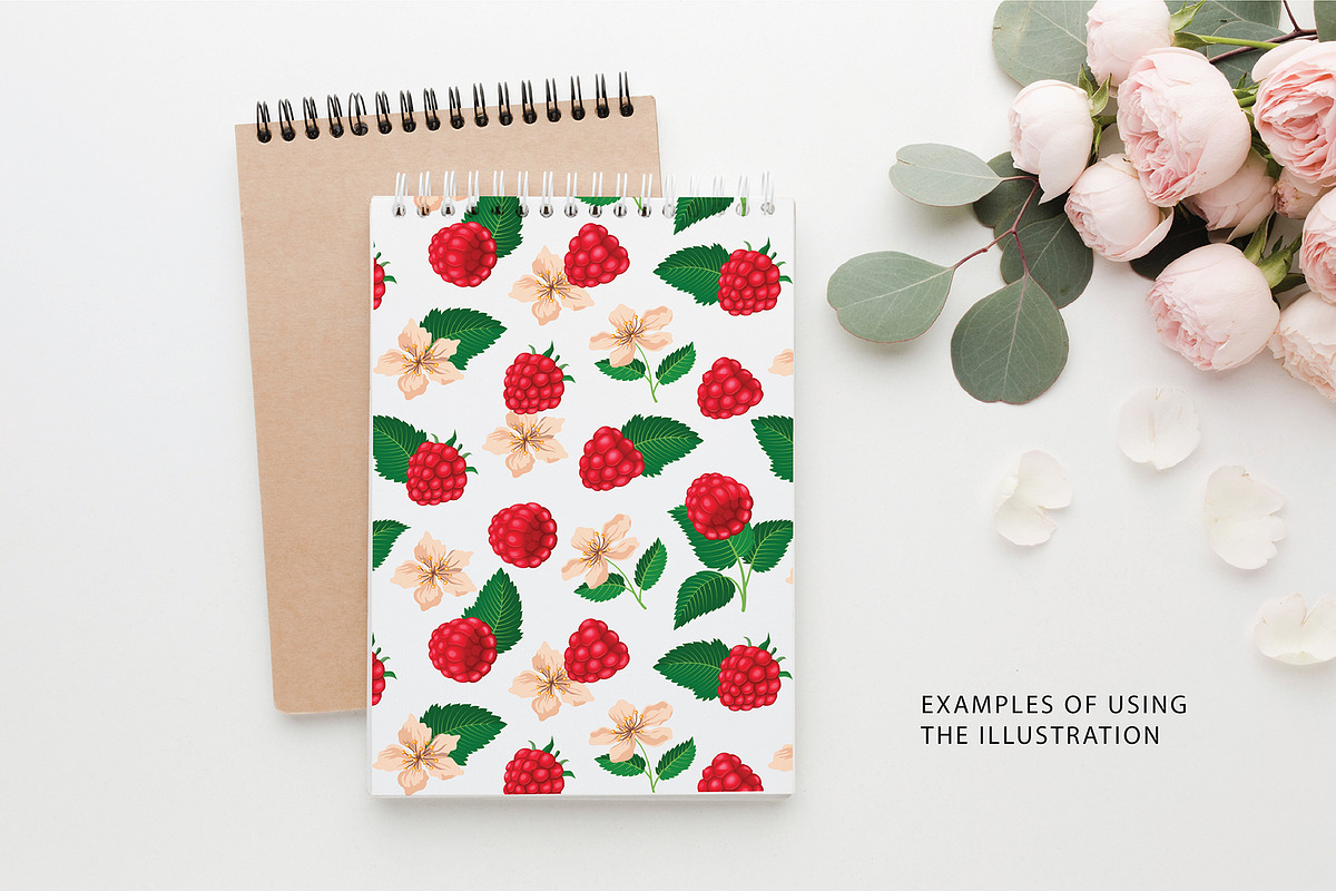 Delicious raspberries vector set, a Graphic by natamastery (Photo 6 of 8)