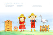 Clipart Farmer's Life, a Food Illustration by Anastasia Timosch (Thumbnail 2 of 8)