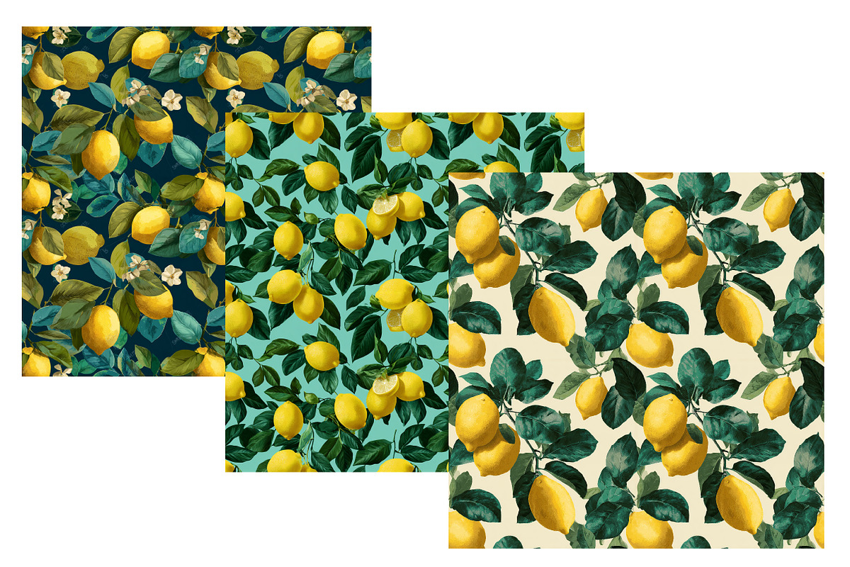 Lemon Pattern Sublimation Bundle, an Illustration by Designworld (Photo 5 of 6)