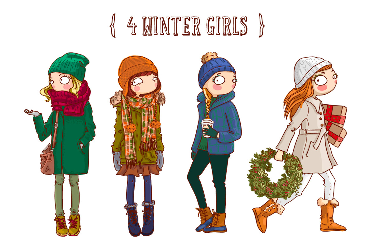Set with cute season girls, an Illustration by Salvadorova (Photo 2 of 5)