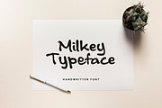Milkey Typeface, a Handwriting Font by Get Studio