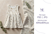 Kids Dress Mockup Fabric PSD Clothin, a Shirt Mockup by Mie Mockup Studio (Thumbnail 8 of 8)