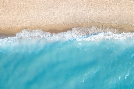 Aerial view at the beach and sea, a Background Photo by Landscape and travel