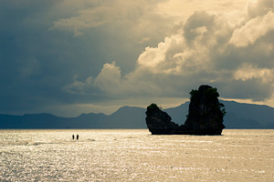Stormy Silhouettes At Sea, a Nature Photo by THP Creative