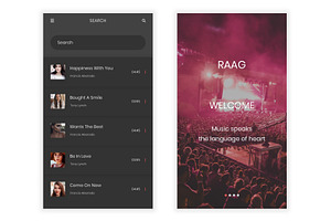 Raag - Music Player UI Kit Figma