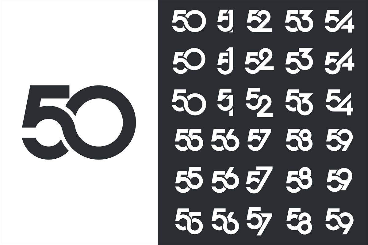Number 50 to 59 logo designs., a Branding & Logo Template by BARONSTD (Photo 2 of 3)