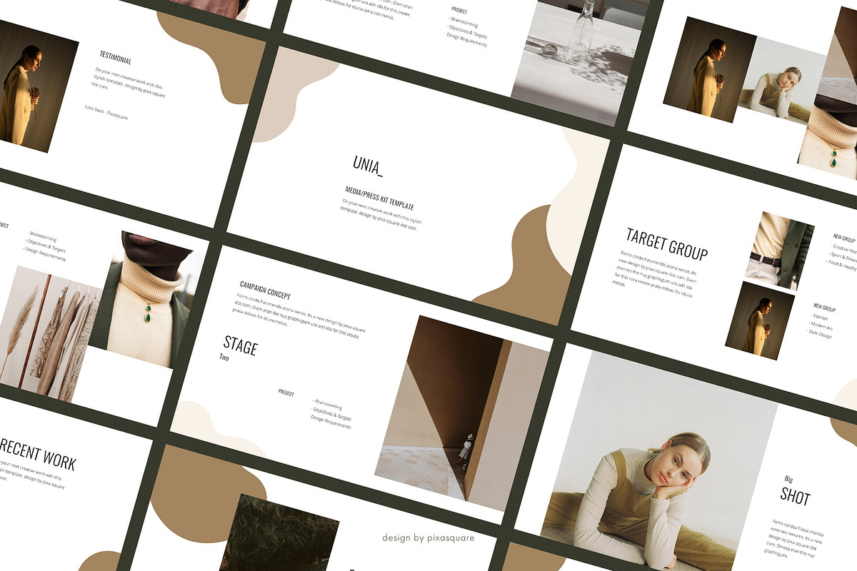 UNIA Media Kit Google Slide Template, a Presentation Template by PixaSquare