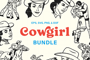 Cowgirl Illustration Bundle