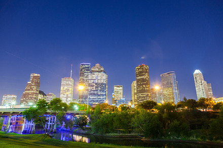 Houston Skyline at Night, an Architecture Photo by FunkyMedia