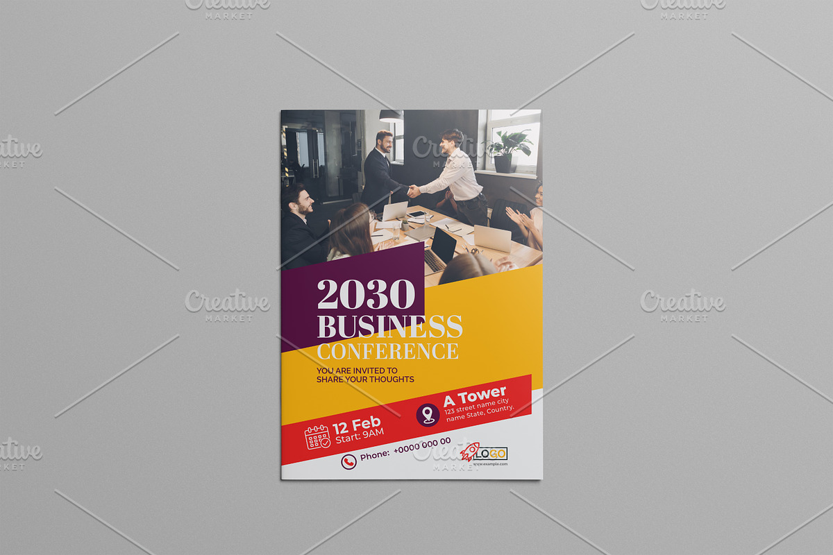Business Conference Bifold Brochure, a Brochure Template by Cristal Pioneer (Photo 5 of 6)