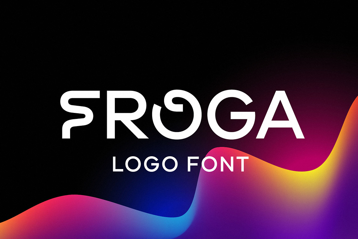Froga - Logo Font, a Sans Serif Font by Arbuz (Photo 1 of 8)