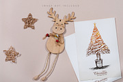 Christmas Card Mockup set, a Card Template by YuMyart (Thumbnail 3 of 4)
