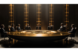 company business round background ai, a Business Photo by pikepicture