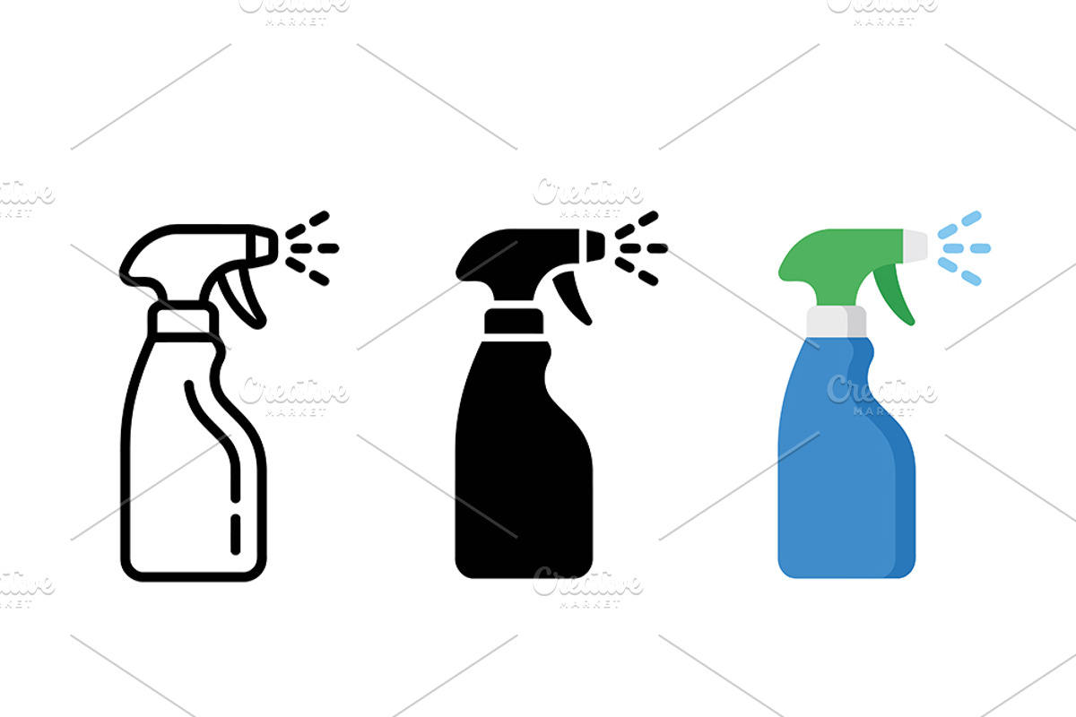 Spray Bottle Cleaning Vector, a Solid Icon by Artonix (Photo 2 of 2)