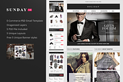 Sunday E-commerce Email PSD, an Email Template by Midnize Studio (Thumbnail 1 of 3)