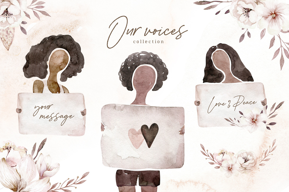 Our voices watercolor collection, an Illustration by Peace ART (Photo 2 of 13)
