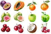 Watercolor Fruit Clip Art, an Illustration by DreamCafeArt (Thumbnail 4 of 8)
