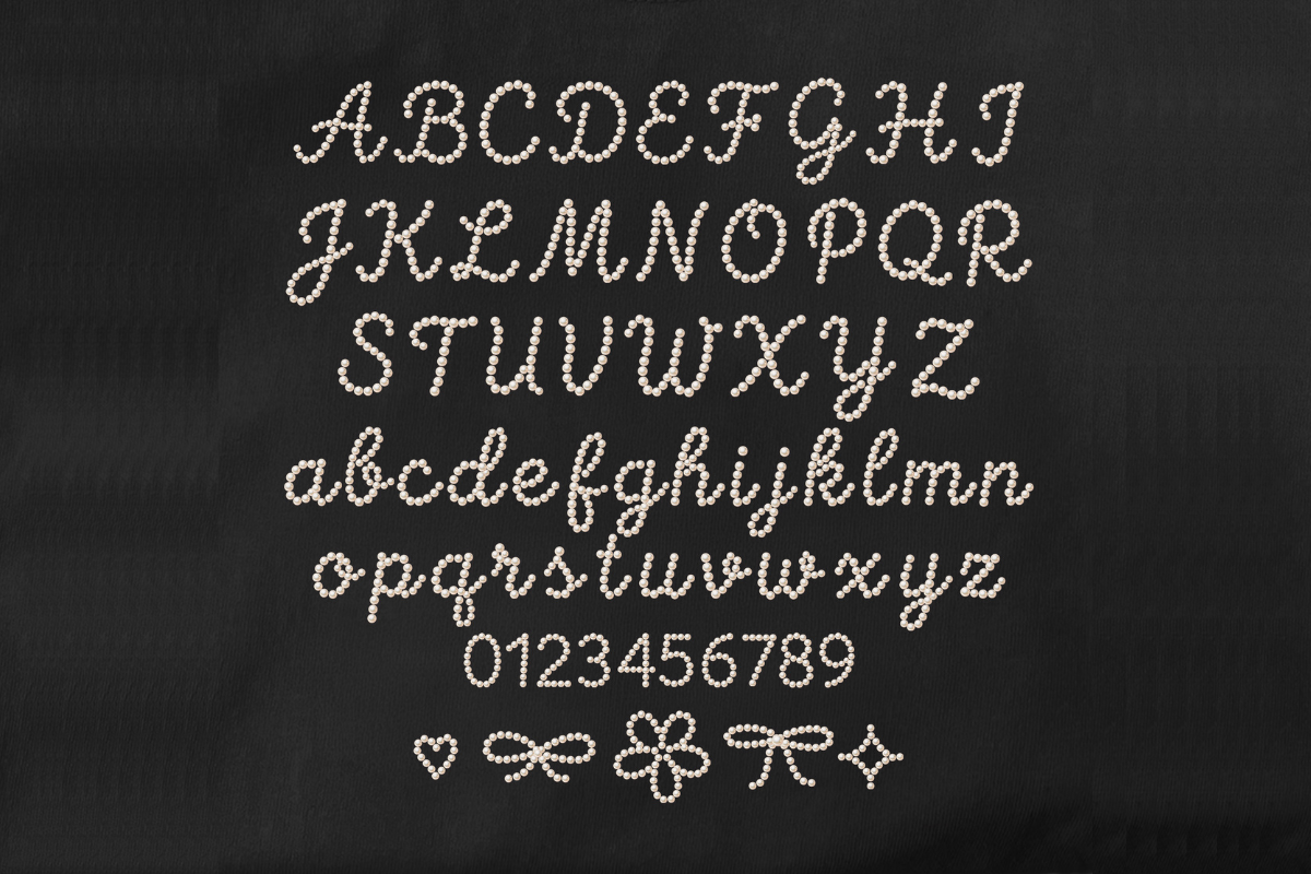 Pearl Script Font PNG Alphabet, a Script Font by Jozoor (Photo 4 of 4)