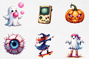 Nostalgic 90s Halloween Clipart, an Illustration by CrexoraLab (Thumbnail 2 of 5)