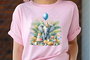 Elephant Birthday Watercolor Clipart, an Illustration by RobertsArt (Thumbnail 8 of 8)