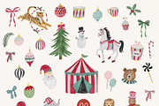 Christmas Circus Cliparts & Frames, an Object Graphic by Essentially Nomadic (Thumbnail 5 of 9)
