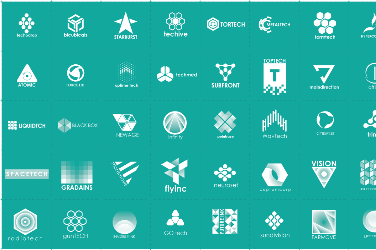 400 tech logos, a Branding & Logo Template by airunreal (Photo 11 of 11)