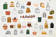 Fashion Vector Collection + Font, a Decorative Illustration by Anada Arty (Thumbnail 2 of 10)