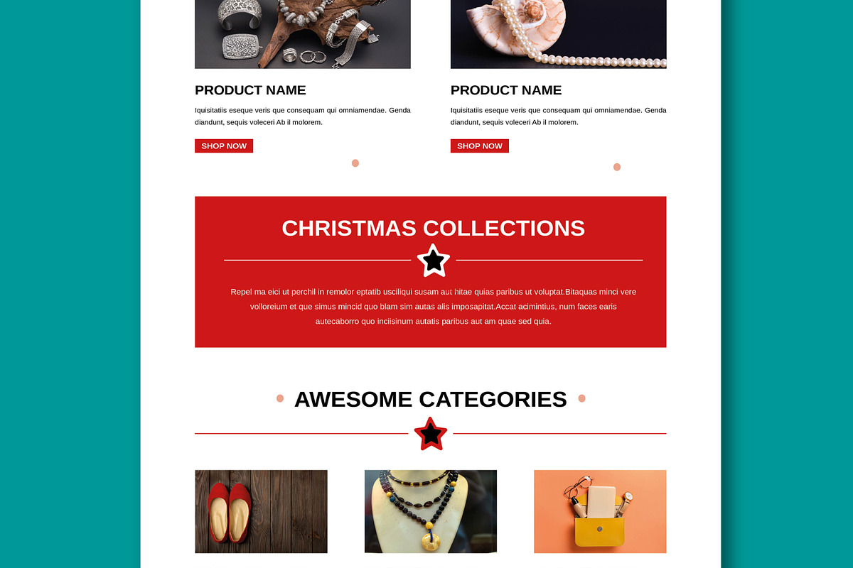 Christmas Email Newsletter Template, a Websites & App Template by MightyDesign (Photo 3 of 8)