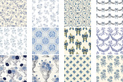 Blue Toile Digital Paper, Coquette, a Pattern Graphic by Wow Magic (Thumbnail 3 of 3)