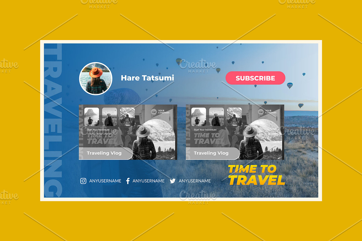 Traveling Youtube Video Thumbnail, a Social Media Template by hekenostudio (Photo 4 of 4)