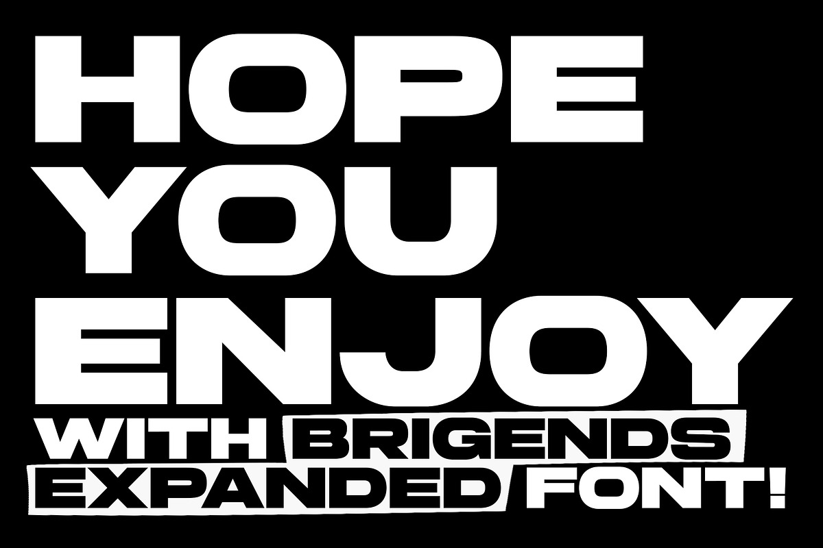 Brigends Expanded Font, a Sans Serif Font by Multype Studio (Photo 9 of 9)
