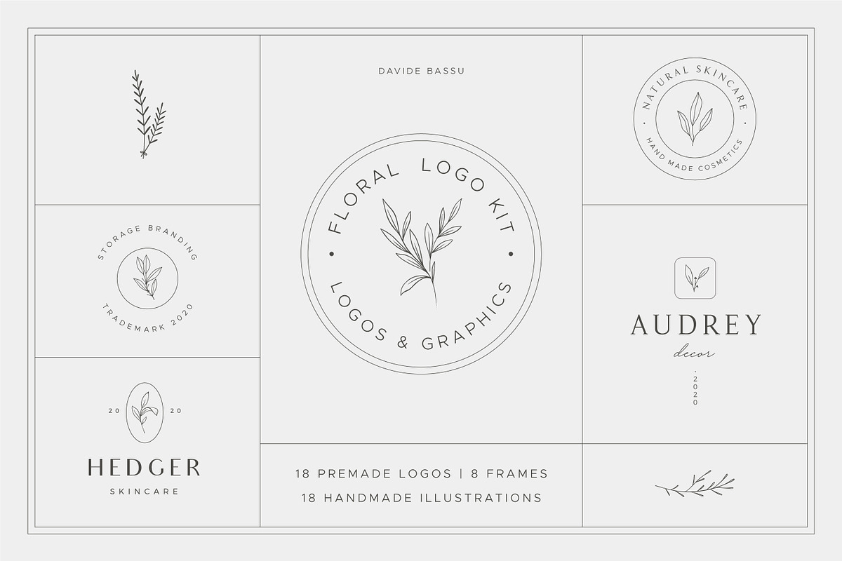 Botanical Logo kit, a Branding & Logo Template by Davide Bassu (Photo 13 of 13)
