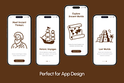 140 History Doodle Icons Bundle, an Outline Icon by Vectors Market (Thumbnail 4 of 11)
